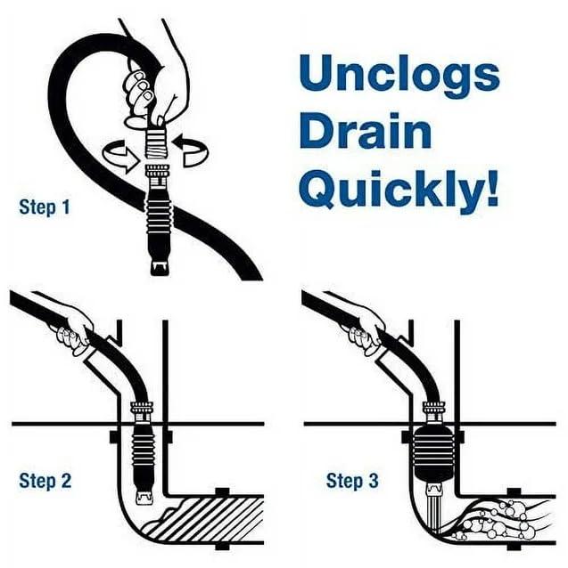 Drain King Drain King 186 Unclogs Bathroom Sinks, Showers, and Swimming Pool Drains, 1.5 to 3 Inch