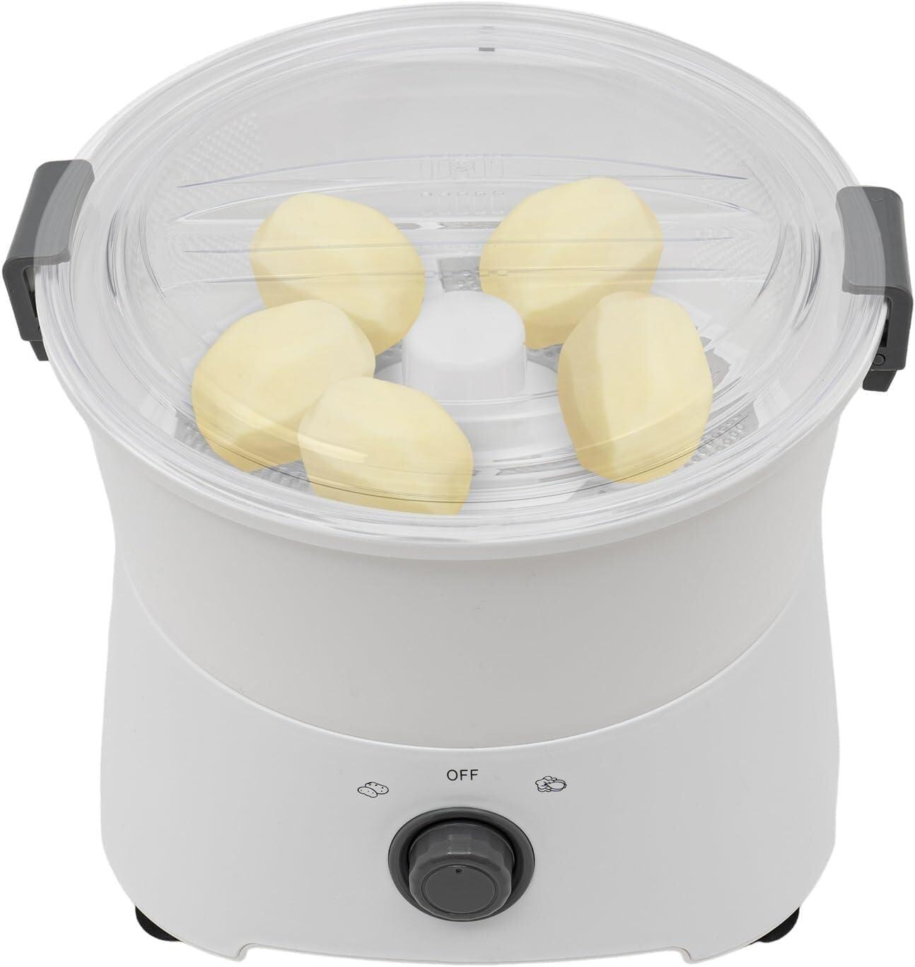 PLYLAY Commercial Electric Potato Peeler Machine, 85W Electric Potato Peeler Automatic Peeling Machine One-button Drive Automatic Peeler Spinner 1.76Lbs Potato Peeling Machine For Kitchen