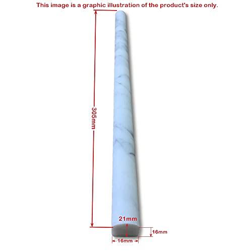 Stone Center Online Stone Center Online Carrara White Marble 5/8x12 Pencil Liner Trim Molding Polished Kitchen Bath Wall Floor Backsplash Shower (1 Piece)