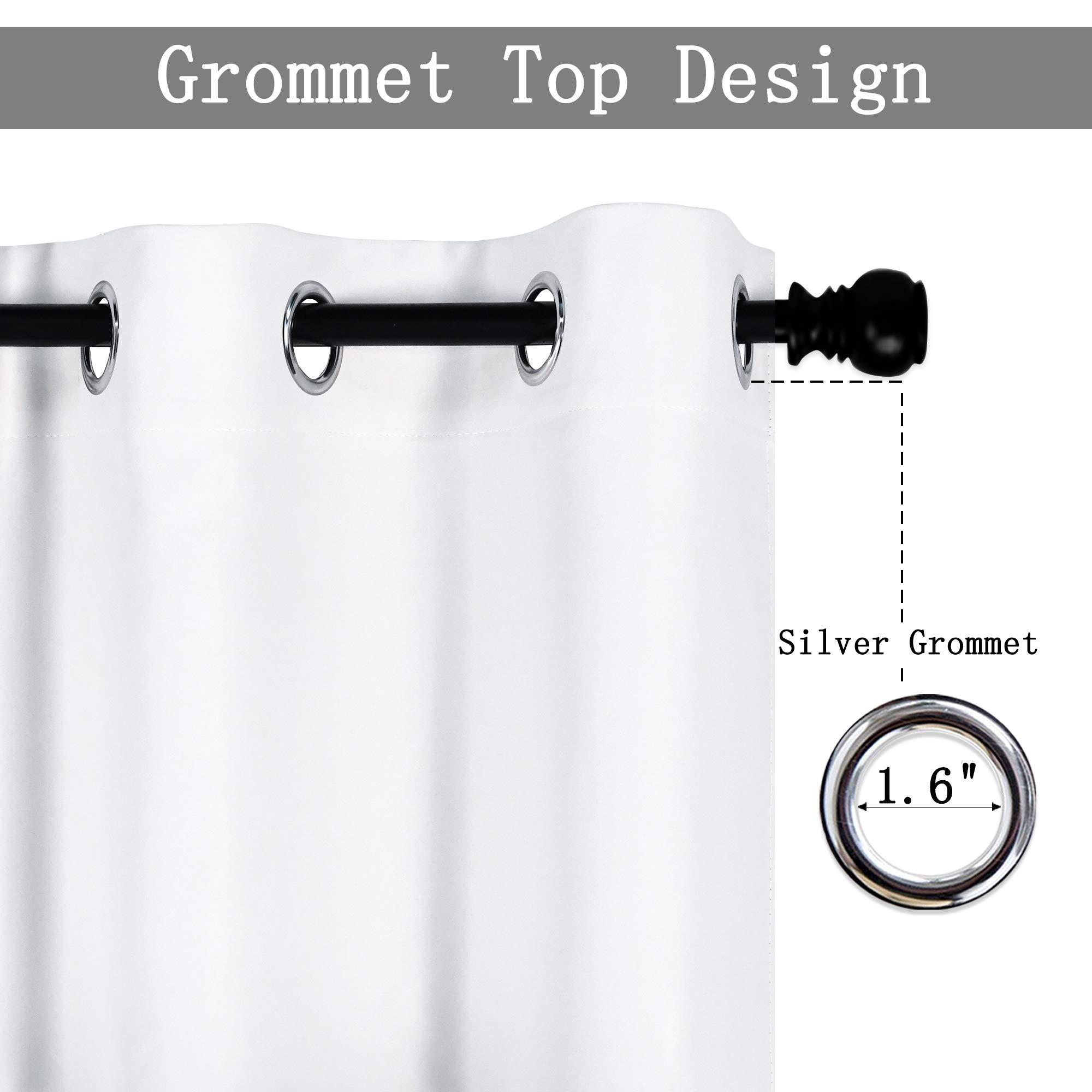 Sky Wave Sky Wave Grommet Top Blackout Curtain Valance - Window Treatment for Living Room, Kitchen. (Coffee 42 Inch Wide by 20 Inch Long- 1panel)