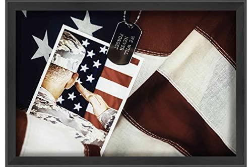 Poster Palooza 14x11 Black Shadow Box Frame - Shadow Box Frame Interior Size 14x11 by 1 Inches Deep - Black Frame is Made to Display Items Up to 1 Inches Deep! Includes Shatter Resistant Acrylic, Backing, Hardware