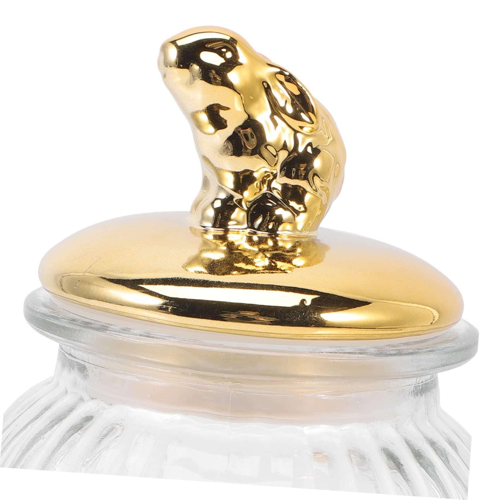 PRETYZOOM PRETYZOOM Rabbit Ear Glass Jar Glass Food Canister Glass Bunny Canister Loose Tea Container Candy Jar Candy Holder Containers with Lids Decor Treat Jar With Cover Ceramics Toothpick Jar