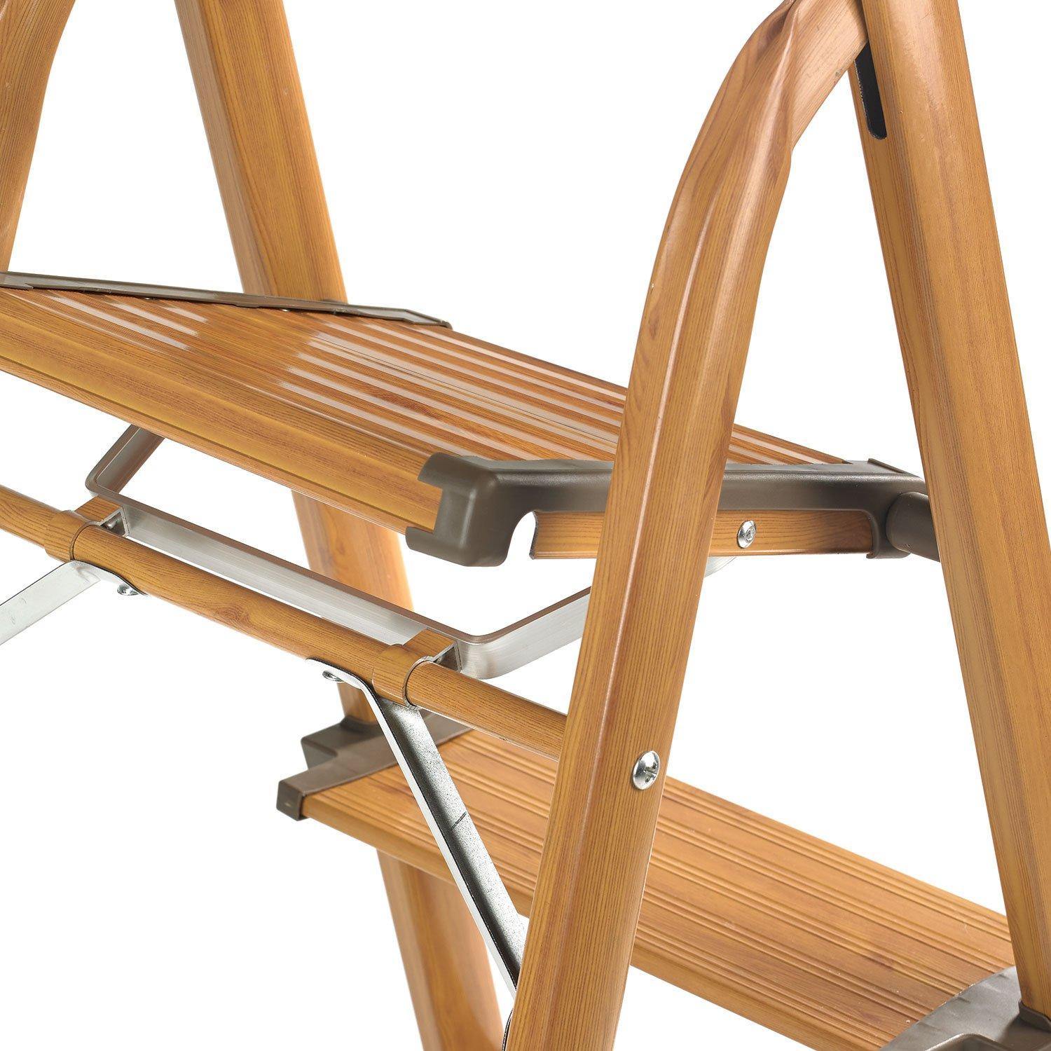 Polder 3-Step Ultralight Ladder, Woodgrain