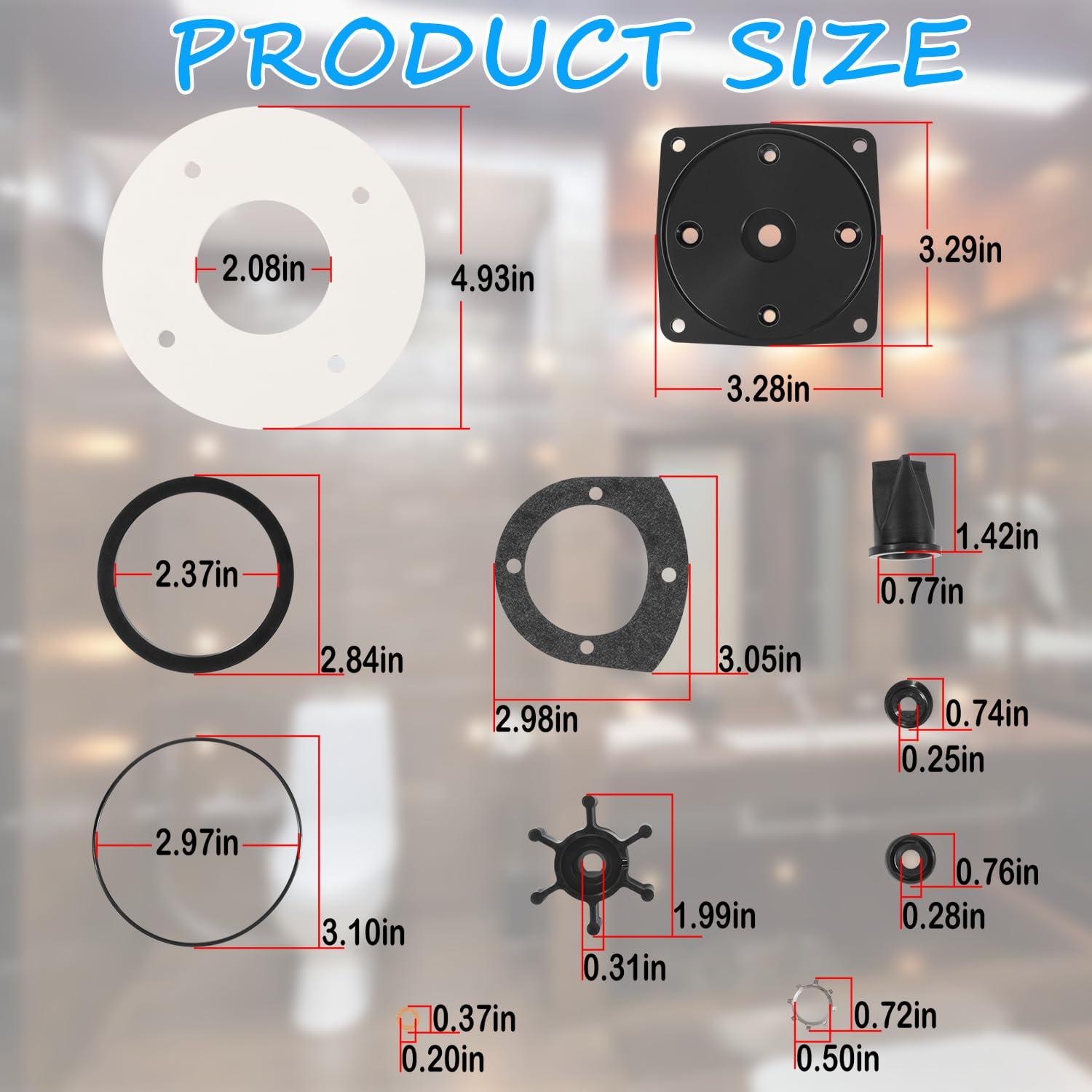 Ezbzyz Ezbzyz Replace for Jabsco 37040-0000 Marine Toilet Service Kit Fit for Jabsco 37010 Series