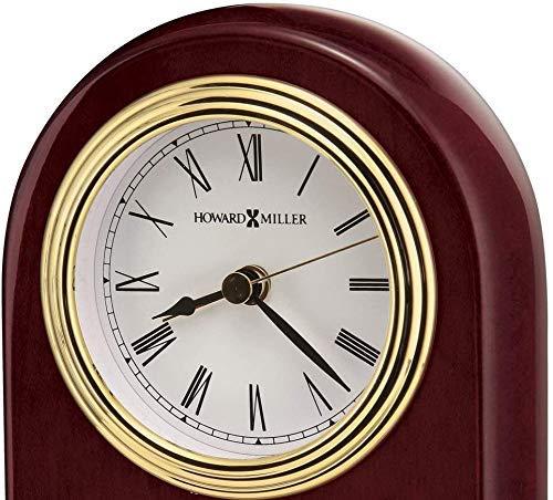 Howard Miller Howard Miller Rosewood Arch Table Clock 613-487 – Brass Features with Quartz, Alarm Movement