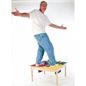 Fun Builder Fun Builder Wood Table-Compatible with Lego Brand Blocks w/Storage Net-ONLY 5-Minute Table Assembly/NO Tools or Hardware Needed(Patent Pending) 27\"x27\" 100% American Made Quality- Ages 5 & UP