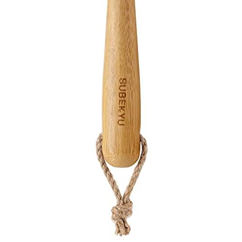 SUBEKYU SUBEKYU Dish Brush with Handle, Natural Bamboo Dish Scrubber Brush, Kitchen Dishwashing Brush for Cleaning Dishes/Pans/Pots/Sinks, Sisal Bristles, 2P