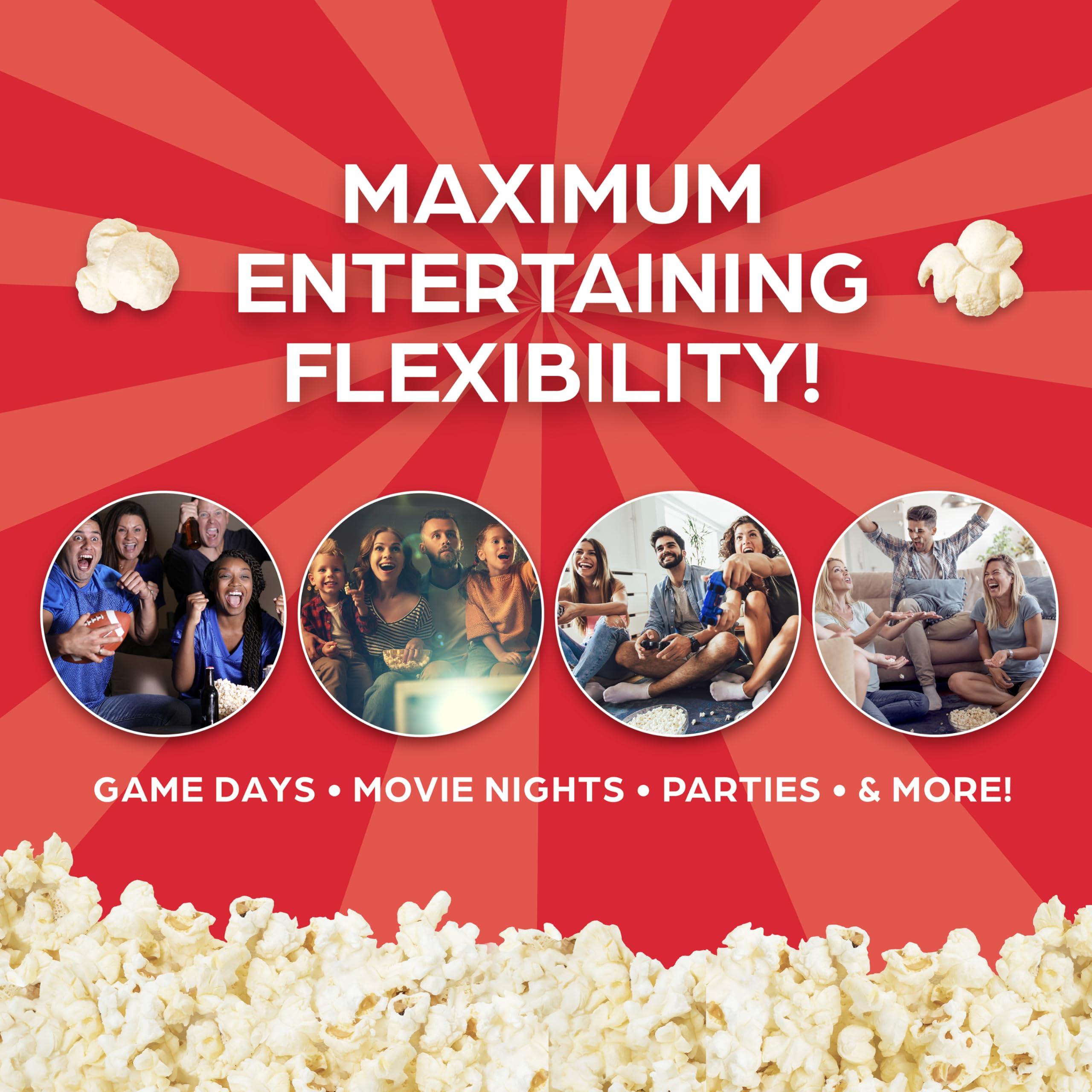 West Bend West Bend Stir Crazy Movie Theater Popcorn Popper, Gourmet Popcorn Maker with Nonstick Popcorn Kettle, Measuring Tool and Scoop , 4 Qt, Blue