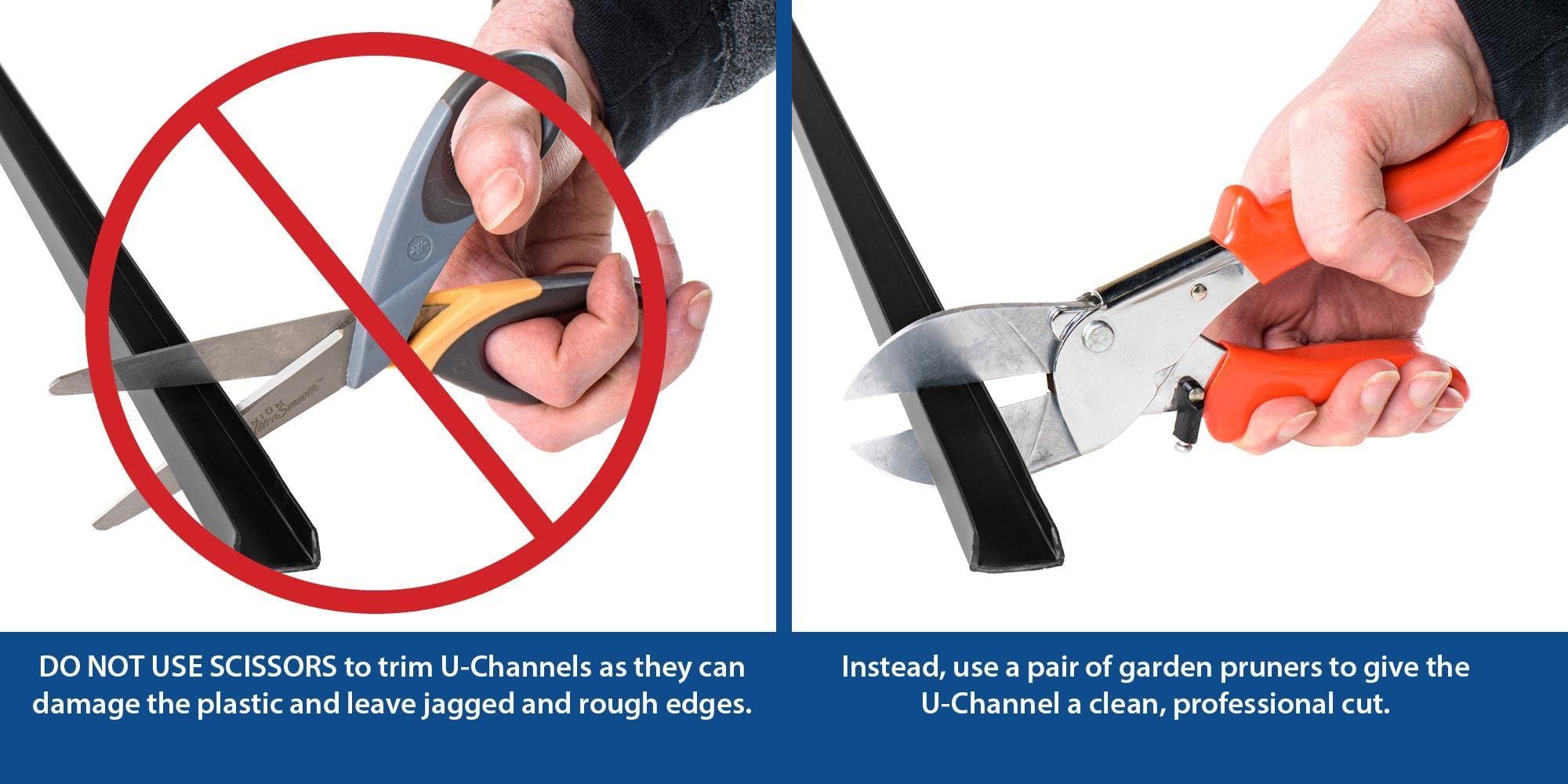 OUTWATER Outwater Plastics Clear 1/2\" Rigid Vinyl Plastic U Channel C Channel 72 Inch Lengths (Pack of 18 Pieces, 108 feet Total)