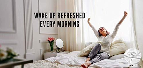 Unique Beddings Unique Beddings Queen Sleeper Sofa 4-PCs Sheet Set (White, Stripe) 100% Heavy Egyptian Cotton, 1500 Thread Count - (60\" x 74\" + 4\")