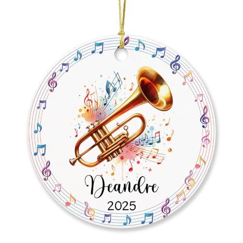 Wixxby Trombone Musician Instrument Christmas Keepsake, Personalized Trombone Ornament Christmas 2024, Custom Name Trombone Lover Ornament Xmas Tree, Trombone Ornament Gift for Trombone Player Music Teacher