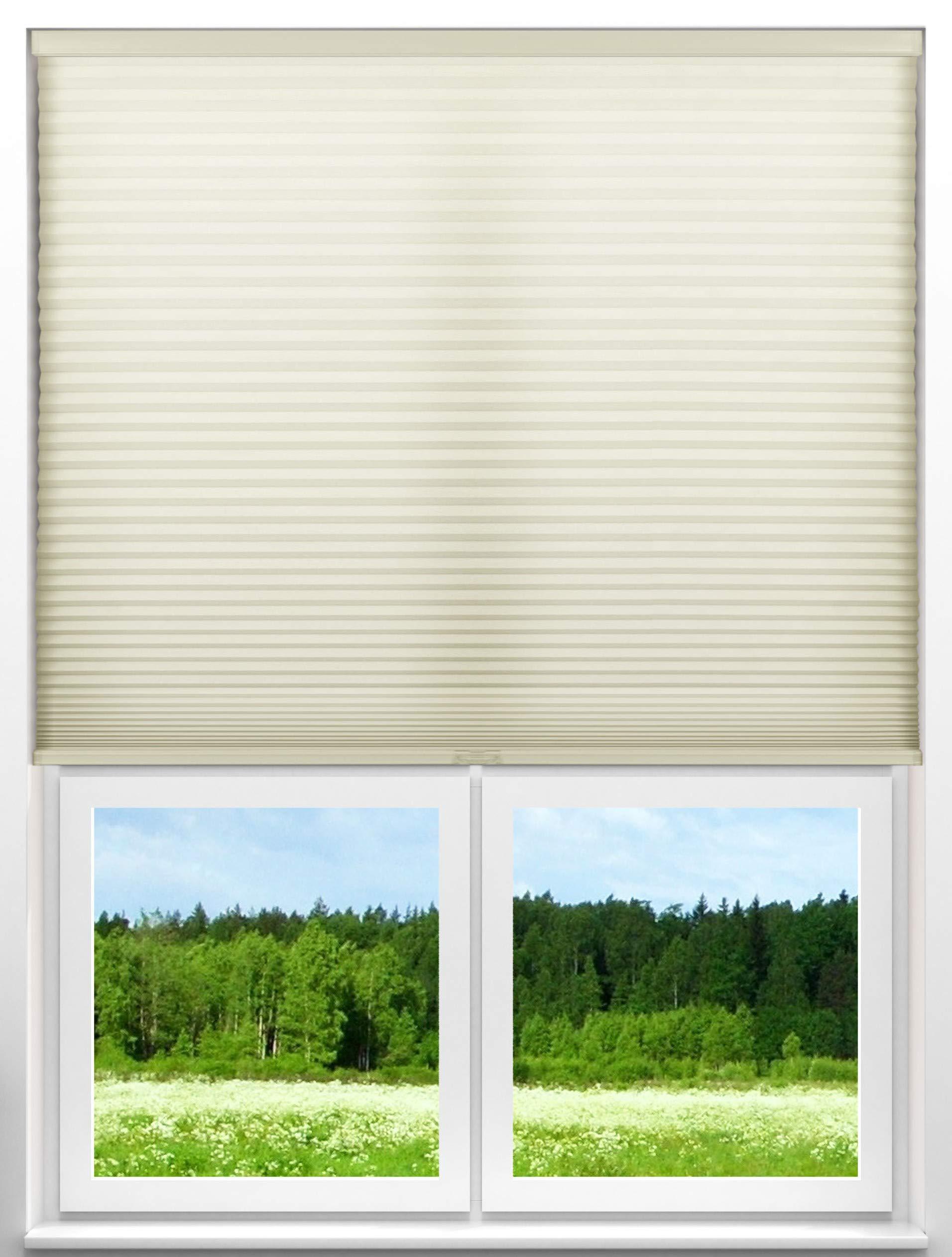 Arlo Blinds Arlo Blinds Single Cell Light Filtering Cordless Cellular Shades, Color: Cream, Size: 64.5" W x 72" H