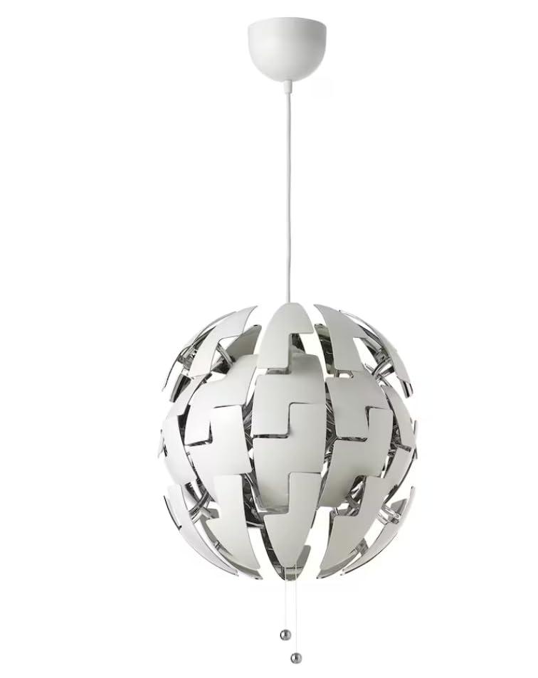 IKEA Ikea Ps 2014 Pendant Lamp, White, Silver Color 003.114.98