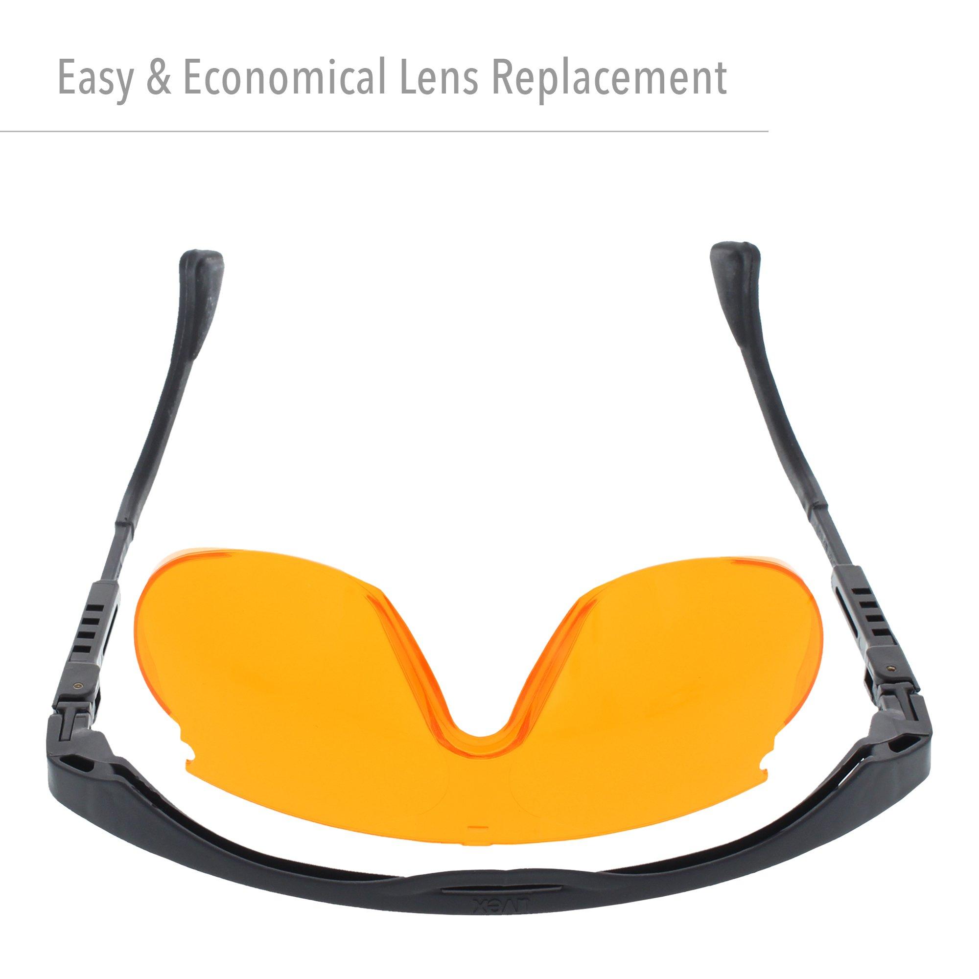 Uvex Honeywell Uvex Skyper Blue Light Blocking Computer Glasses with SCT-Orange Lens, (S1933X), S1933X-3 (3 Count)