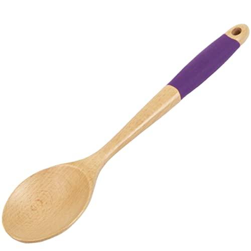 Chef Craft Chef Craft Premium Silicone Handle Wooden Spoon Set, 14 inch, Rainbow