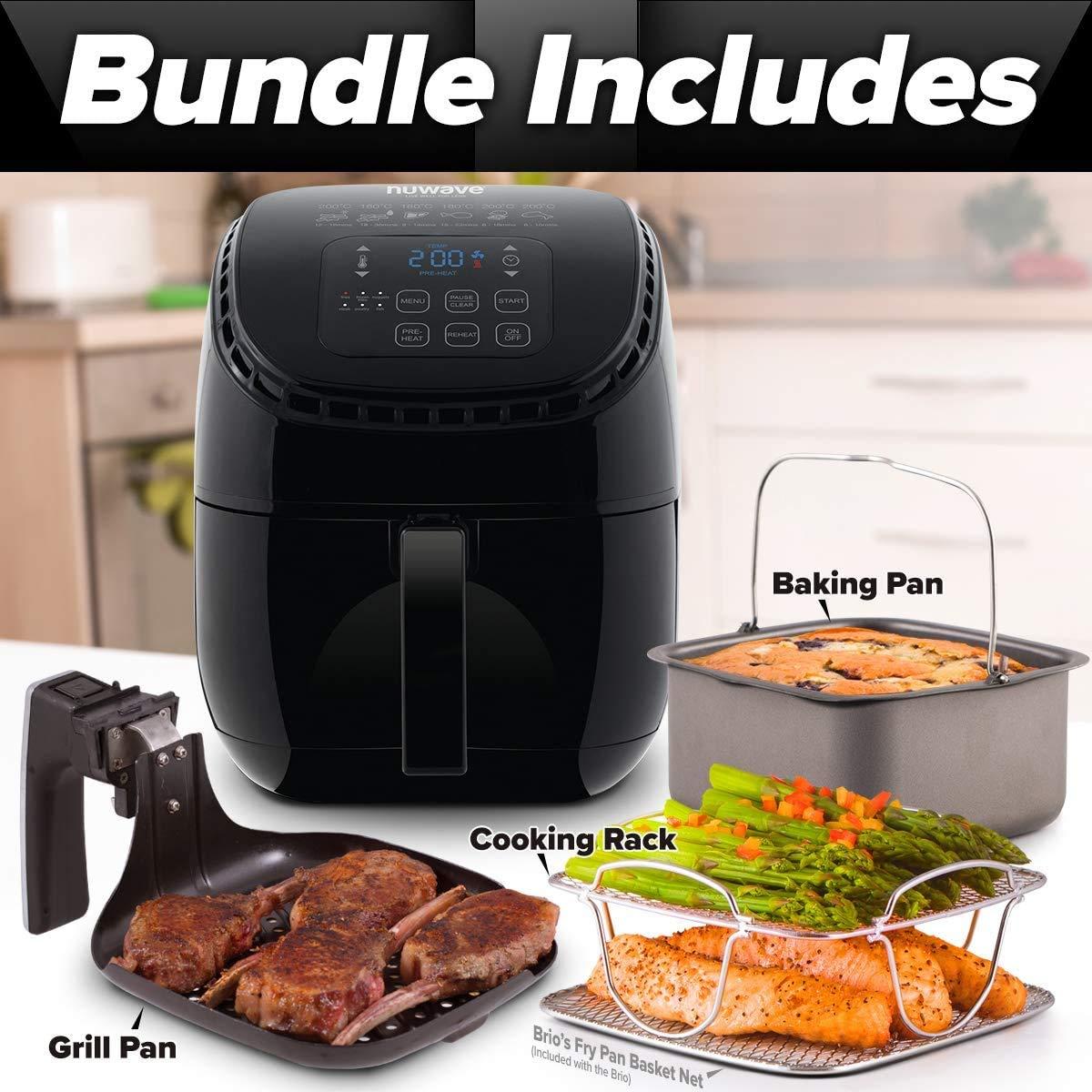 Nuwave NUWAVE Brio 3-Quart Digital Air Fryer with Ultimate Accessory Kit