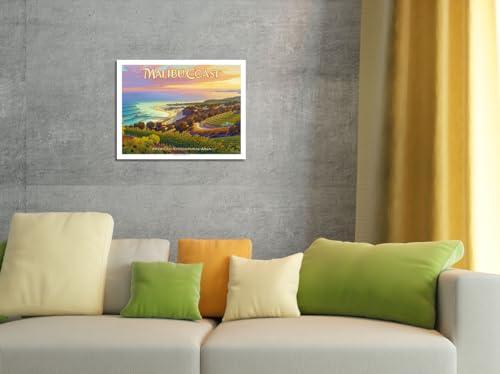 Pacifica Island Art Malibu Coast Wineries - Santa Monica Mountains - California Vineyards Wine Country Art by Kerne Erickson - Fine Art Rolled Canvas Print 16in x 20in