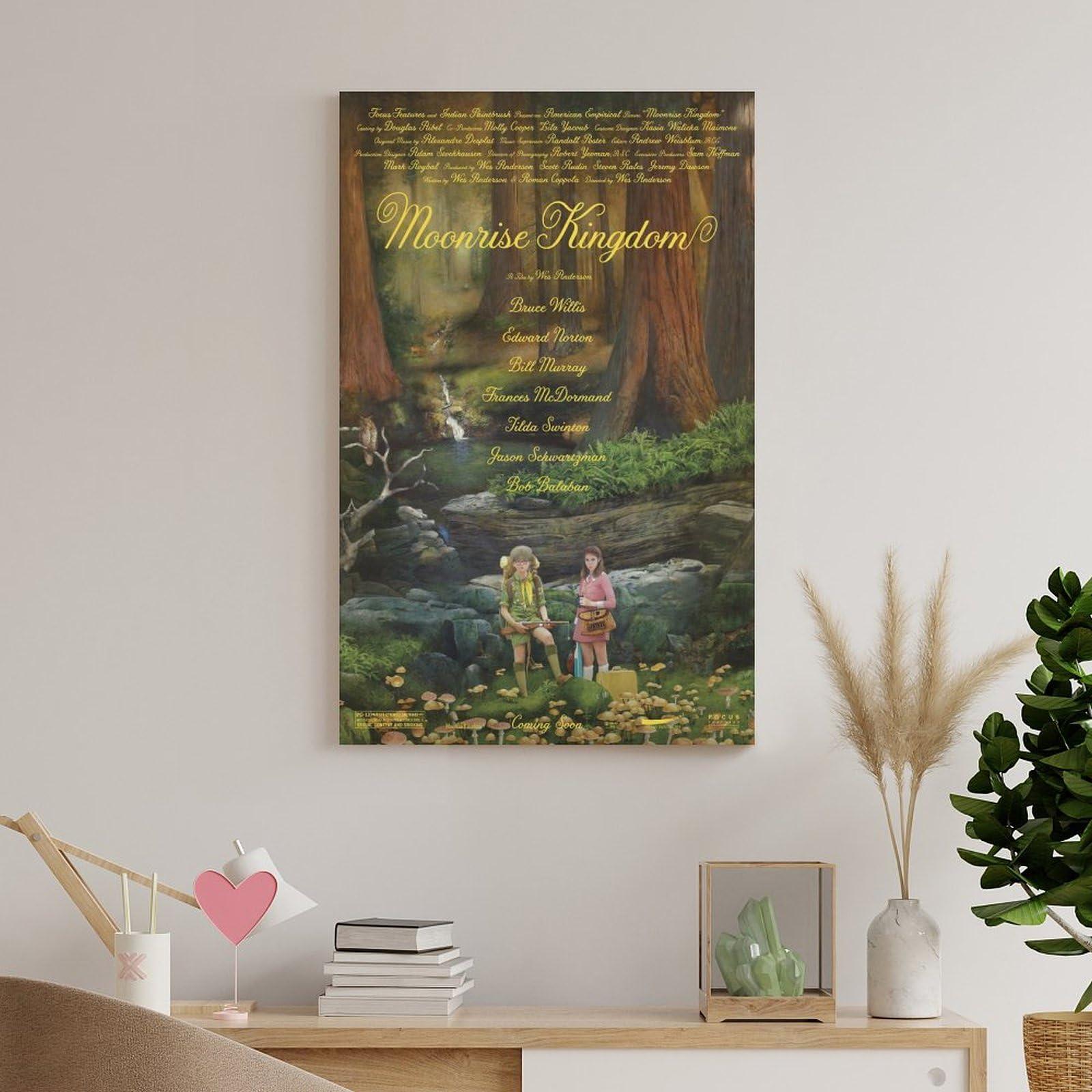 shengkuo Aesthetic Posters Moonrise Kingdom Movie Posters Cool Artwork Wall Art Home Decor Posters Gift Ideas Canvas Art Poster And Wall Art Picture Print Modern Family Bedroom Decor Posters 20x30inch(50x75cm)