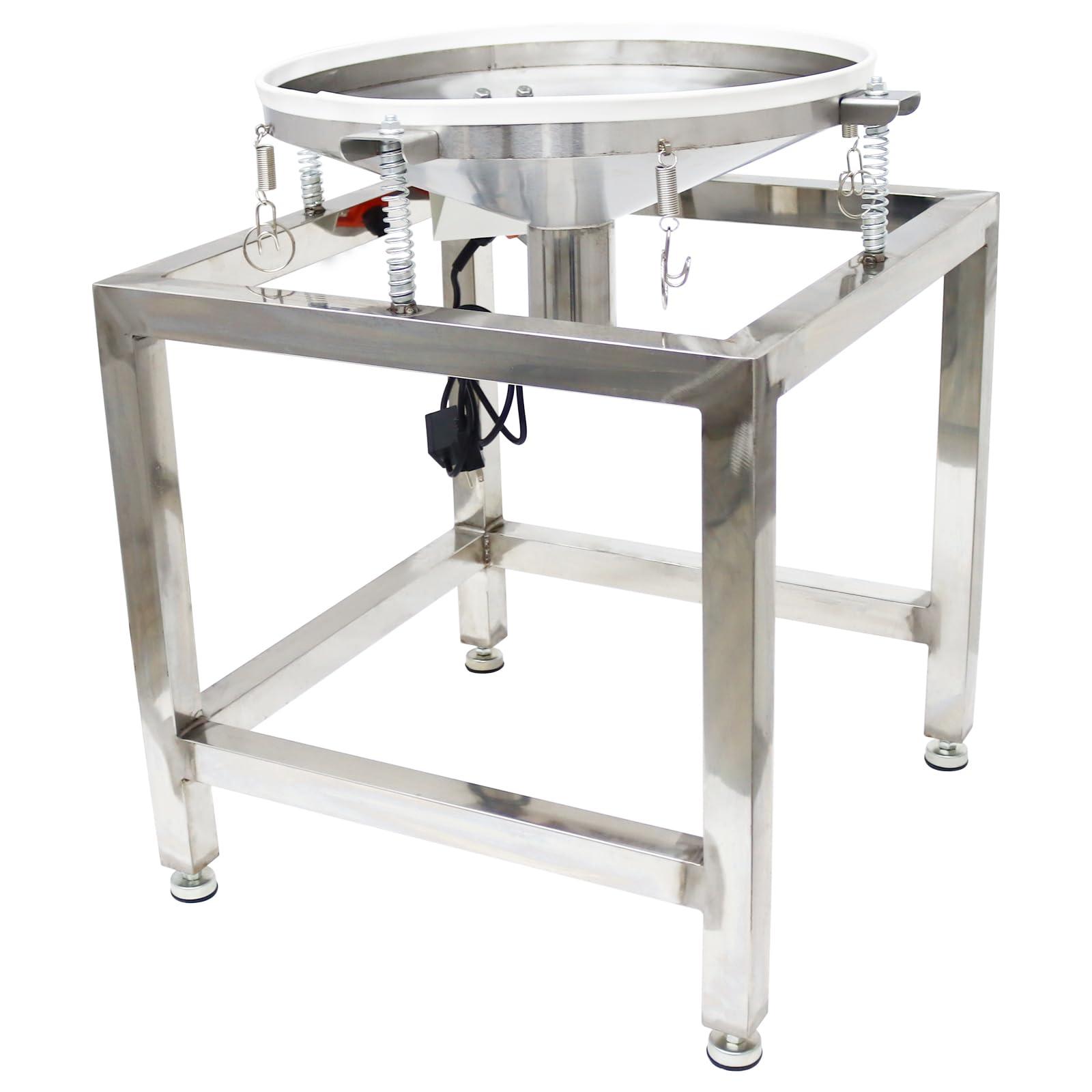INTSUPERMAI INTSUPERMAI Powder Shaker Electric Sieve Vibrating Screen with 40 and 100 Mesh Screen Stainless Steel Electric Sifter Shaker Machine 110V 19.6 inch