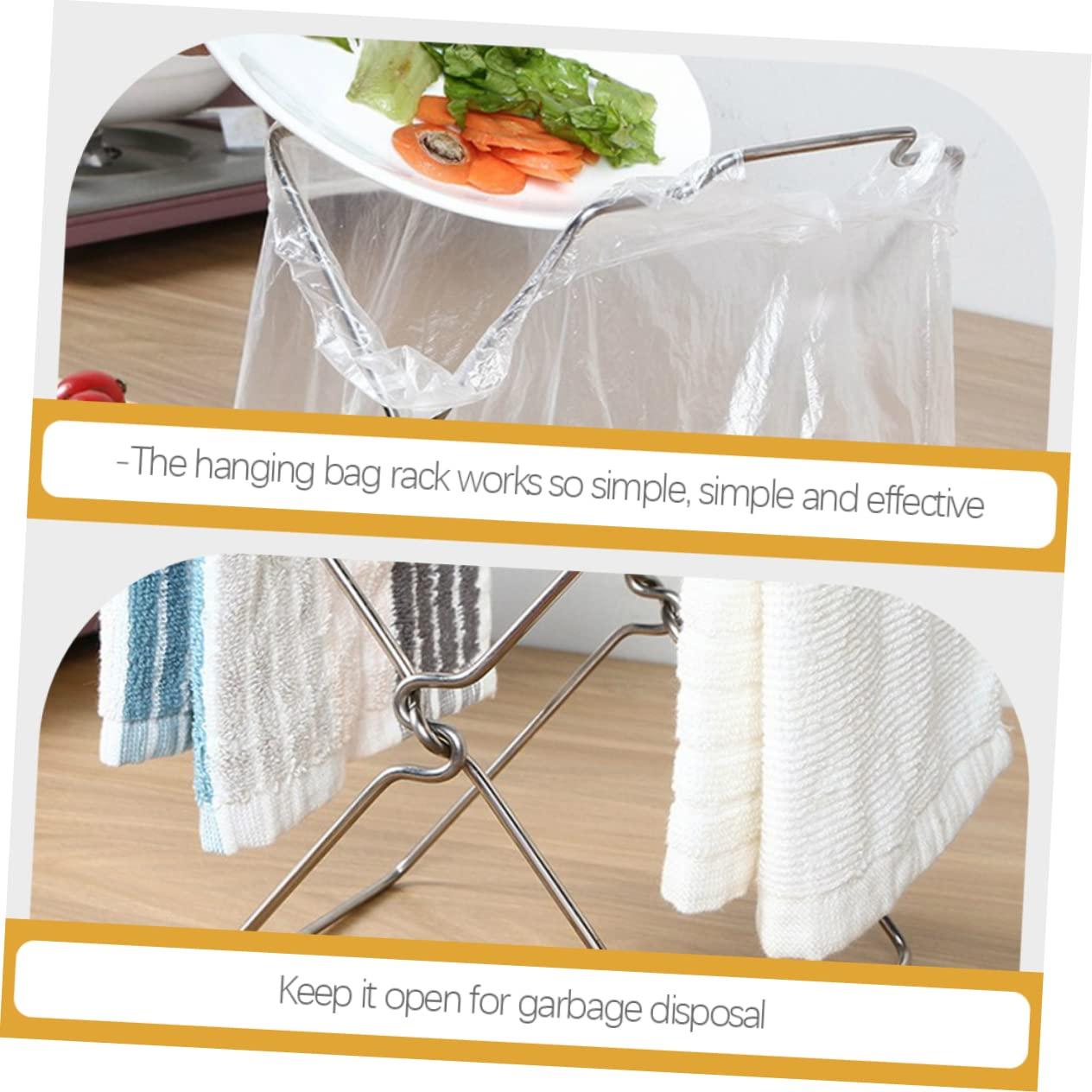 UTHCLO UTHCLO Kitchen Garbage Bag Holder 2PCS Trash Bag Rack Hangers Suitable for Bathroom Pantry Dormitory