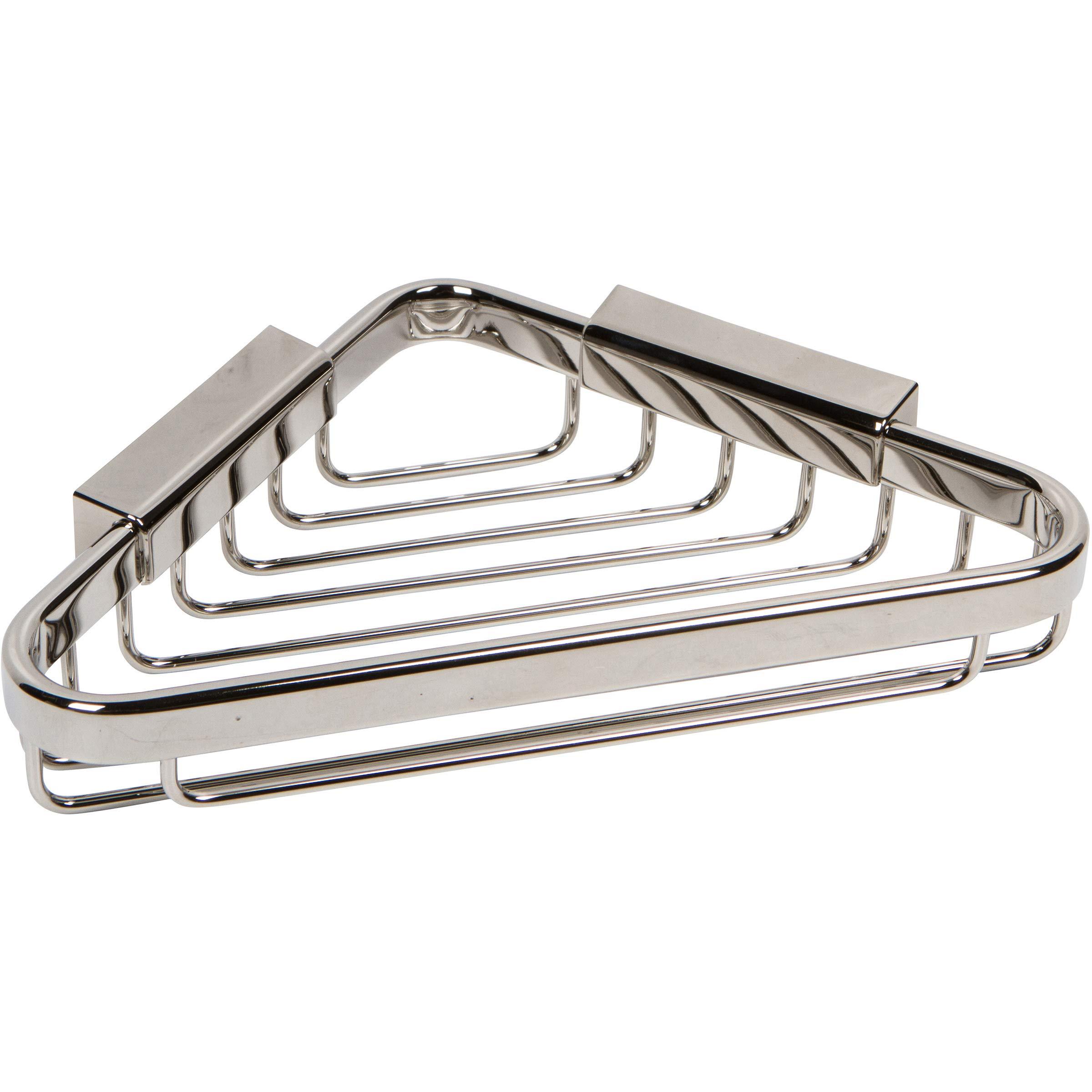 Ginger Ginger 553G/PN Hotelier Wall Mounted Corner Shower Basket, Polished Nickel