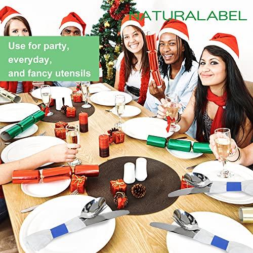 NATURALABEL NATURALABEL Napkin Band, Paper Napkin Rings Self Adhesive 500-Count (Blue)