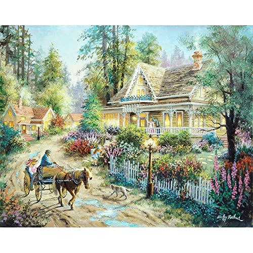 Hotel Arizona HD 8 Huge Piece Sunny Day in Forest Wall Art Decor Picture Painting Poster Print on Canvas Panels Pieces - Nature Theme Wall Decoration Set - Spring Time Hiking Wall Picture for Living Room Bedroom