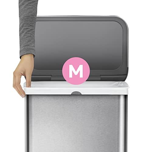 simplehuman simplehuman Code M Custom Fit Drawstring Trash Bags in Dispenser Packs, 20 Count, 45 Liter / 11.9 Gallon, White