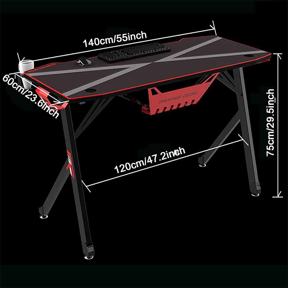 MNSSRN MNSSRN Large Desktop Game Table, Ergonomically Stable Home Computer Table, Multi-Function Desk, Learning Table, Competitive Game Table,140 * 60 * 75cm