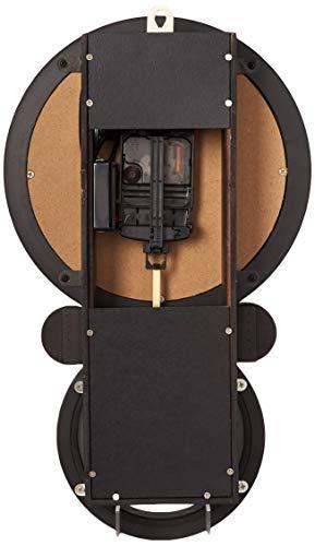 Bedford Clock Collection Bedford Clock Collection Contemporary Round Wall Clock with Pendulum