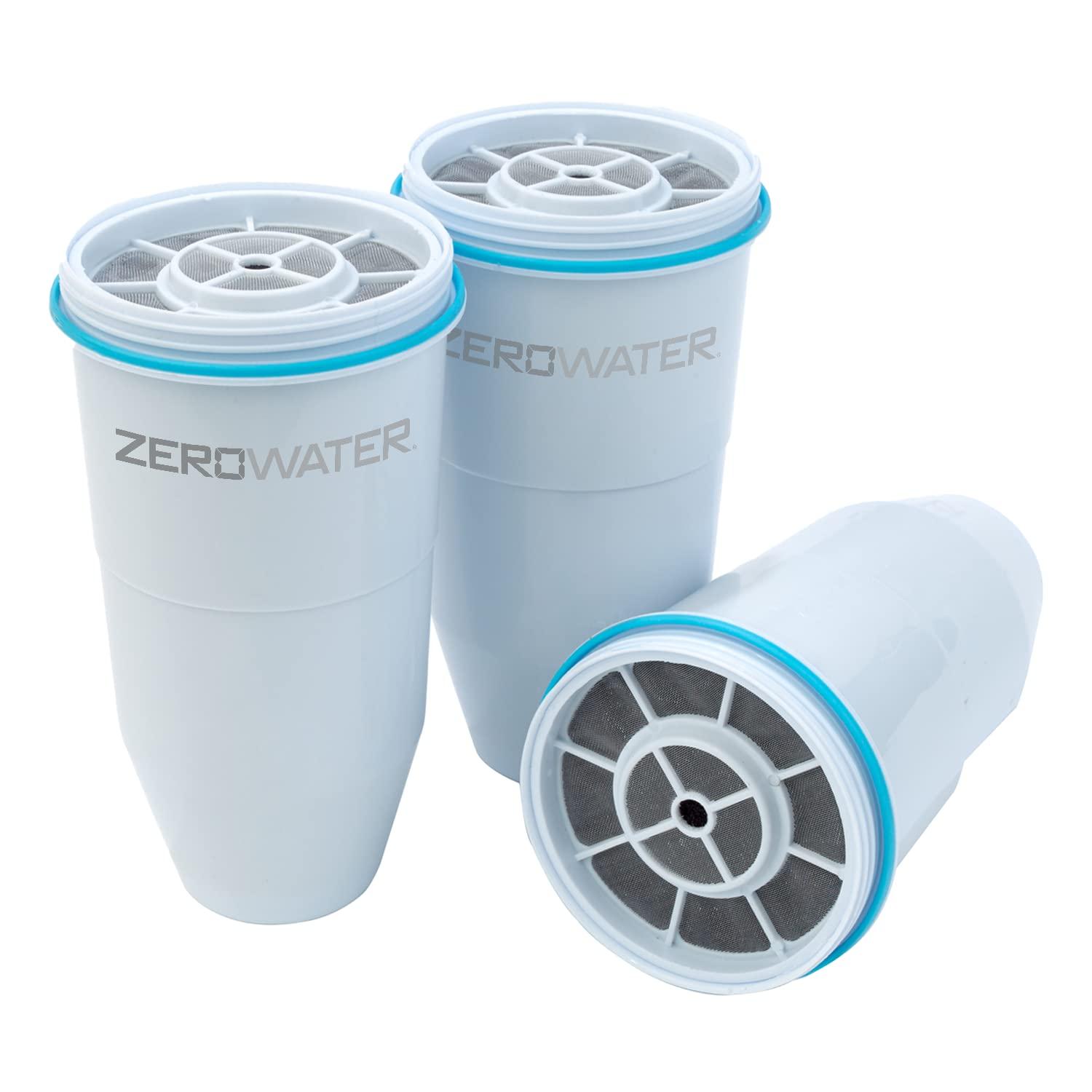 ZeroWater ZeroWater 12-Cup Water Filter Pitcher + 3 Replacement Filters