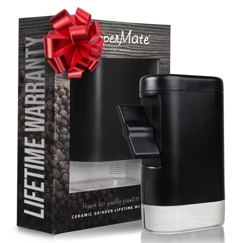 PepperMate PepperMate Traditional Black Pepper Grinder Mill - Manual, High-Efficiency Salt and Pepper Grinder Set - Durable, Adjustable Coarseness Pepper Mill Grinder - Easy to Use