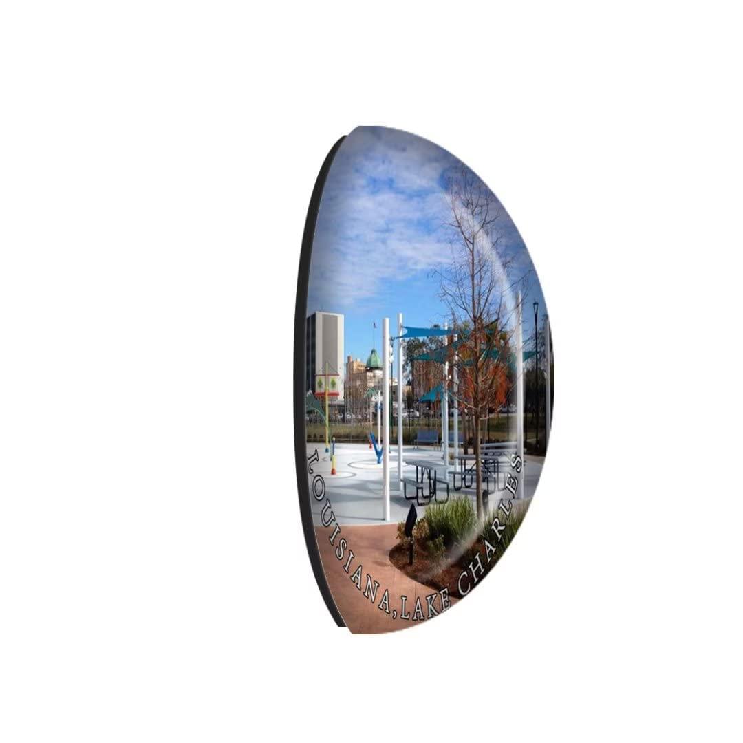 Weekino Crystal Fridge Magnets Lake Charles Louisiana USA Travel Souvenir Funny Sticker for Gift Home Decoration Office Whiteboard