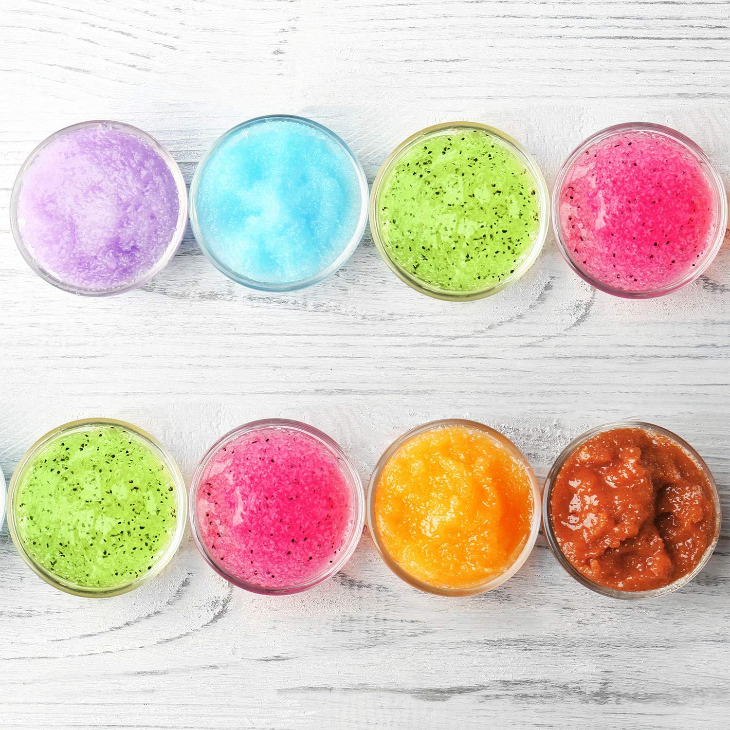 SATINIOR SATINIOR 6 Pcs Clear Container with Lids Small Plastic Pot Jars Wide Mouth Round Leakproof Plastic Container Jars for Travel Storage, Eyeshadow, Nails, Paint, Jewelry (5 Oz, White)