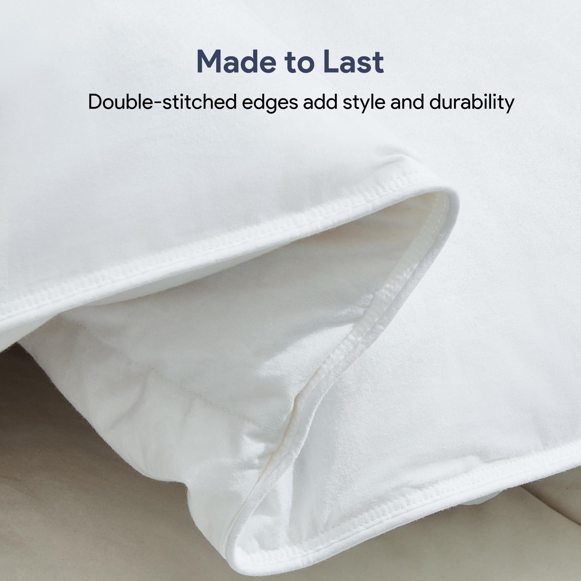 Maple&Stone Maple&Stone Down Comforter Full Size, Heavyweight Duvet Insert with 8 Corner Tabs, Extra Fluffy Comforter with Cotton Cover, Luxury Hotel Bedding (82 x 86 Inches, White)