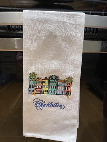 Victoria Ward Collection Victoria Ward Collection Rainbow Row Charleston Tea Towel