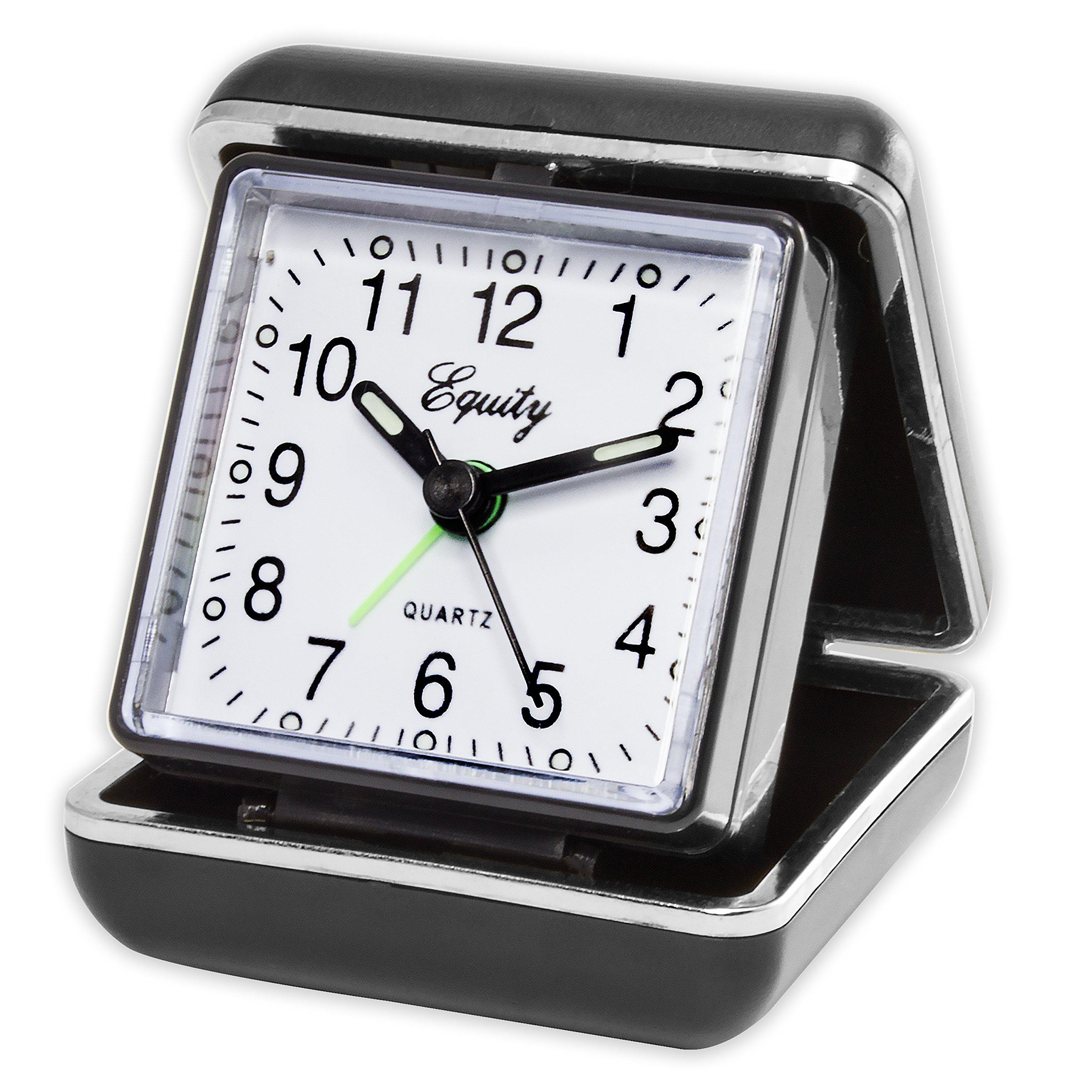 Equity by La Crosse Equity by La Crosse Quartz Analog Fold-Up Travel Alarm Clock, Pack of 1, Black