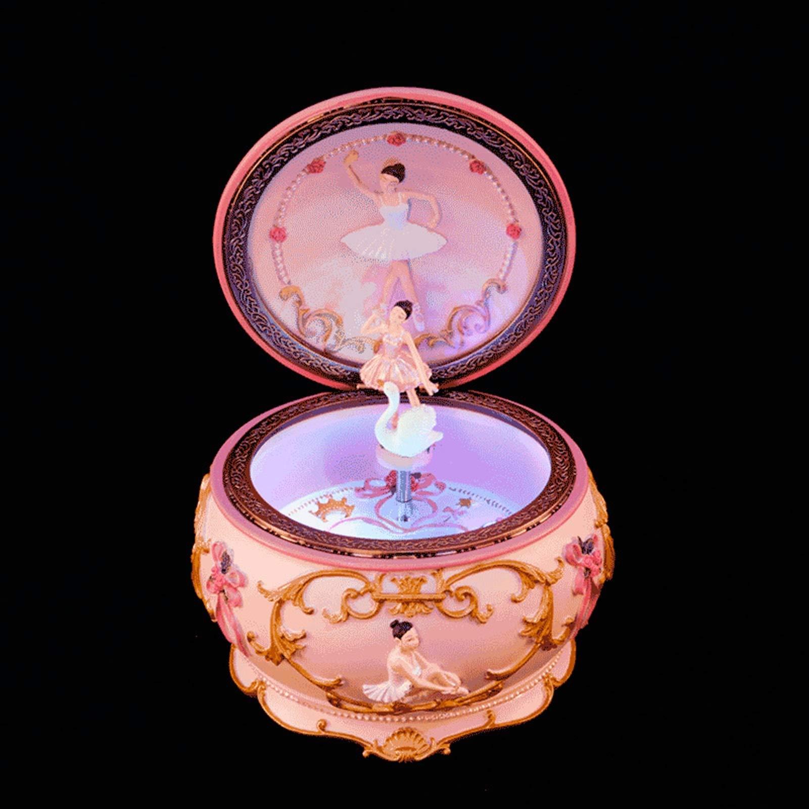 Generic Vintage Music Box Romantic Teenage Ballerina Dancing Girl Music Box Swan Lake Bright Music Banquet Wedding Christmas for Girlfriend Gifts