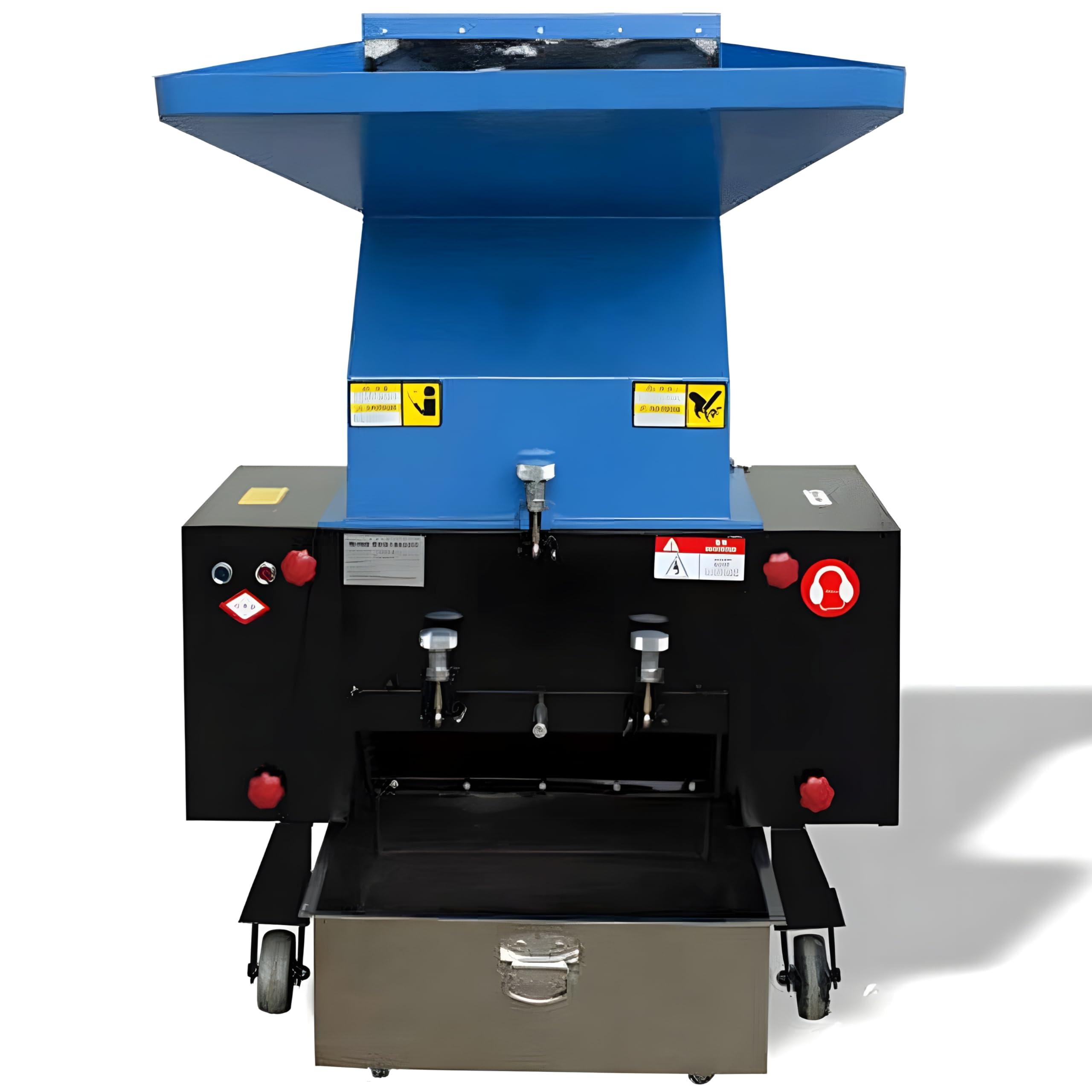 HayWHNKN HayWHNKN Electric Plastic Shredder Plastic Crusher Grinder Bottle Cans Crusher Chipper Granulator for Recycling Waste Plastic Scrap Crushing Machine Plastic Crusher for PC/PVC/Rubbler 220V 2.2KW