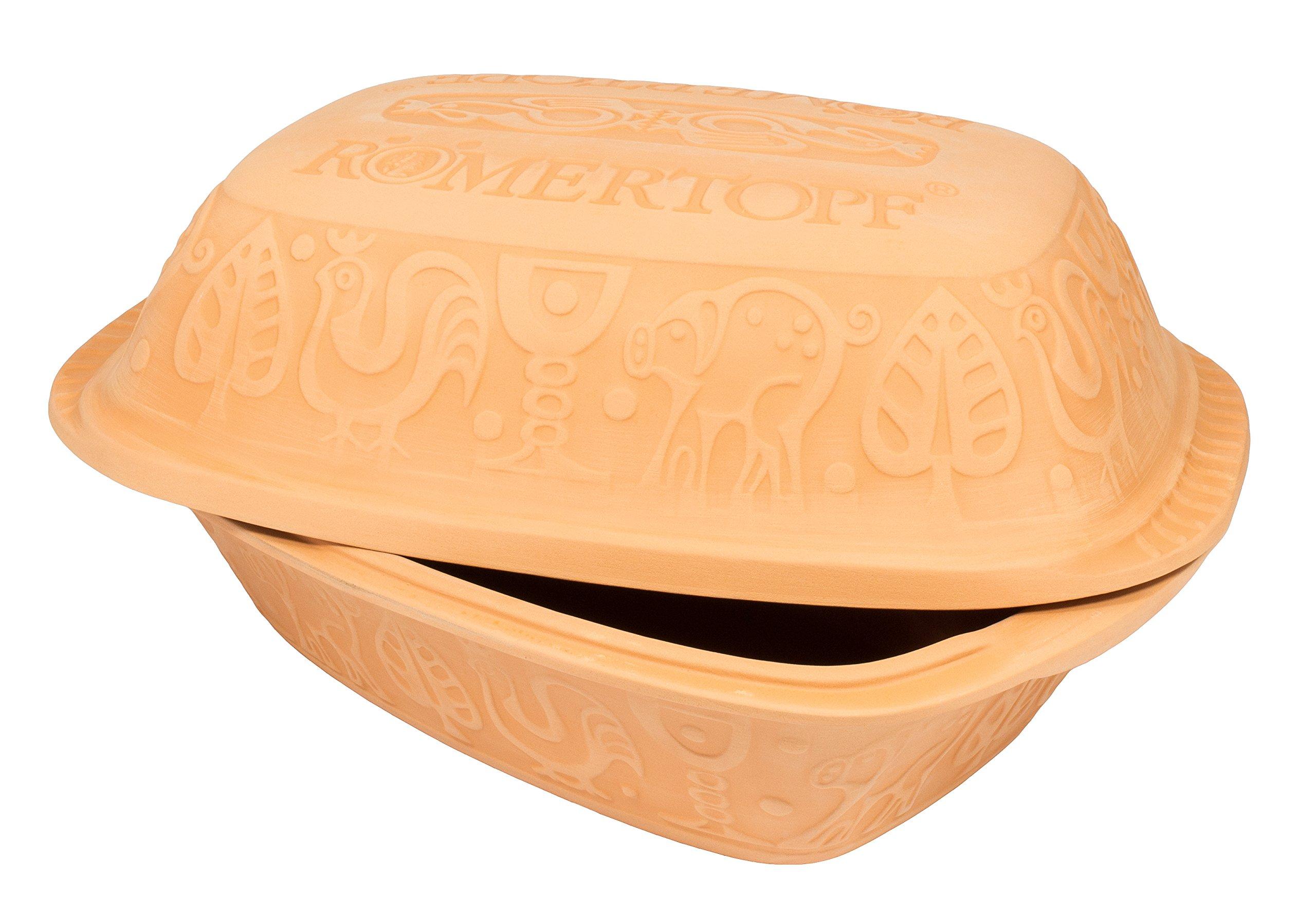 Romertopf Rmertopf 11305 Clay Roaster | Non-Stick Dutch Oven | Healthy Clay Pot Cooking | Clay Baker | Versatile Cooking Vessel - 4.2 Quart (4 Liters) For Up To 6 People