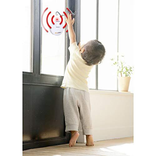 EVA LOGIK EVA LOGIK Modern Ultra-Thin Window Alarm with Loud 120dB Alarm and Vibration Sensors Compatible with Virtually Any Window, Glass Break Alarm Perfect for Home, Office, Dorm Room- 8 Pack