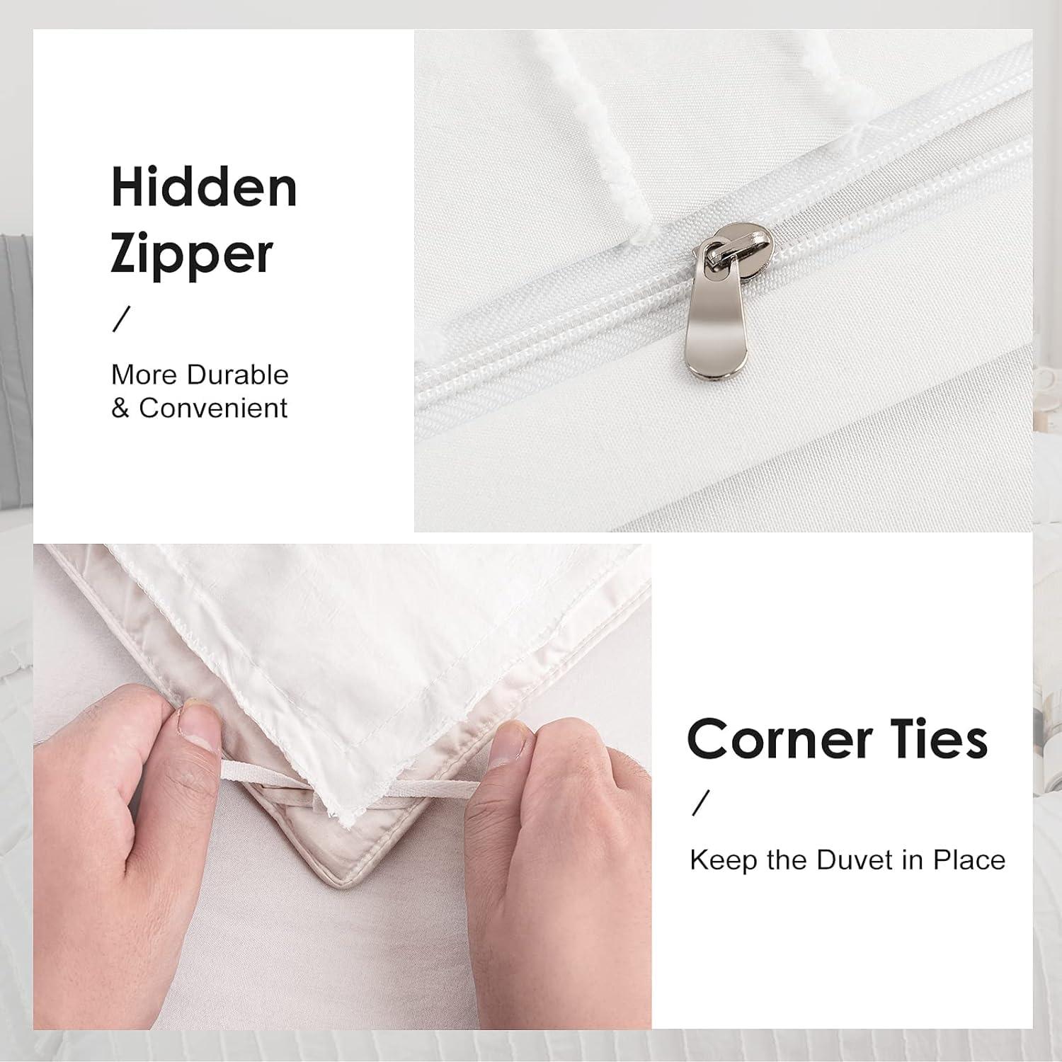 Epzylqyr Epzylqyr Mid Century Modern Duvet Cover California King Size, Japanese Duvet Cover Set 3 pcs, Leaf Floral Bedding Set with Zipper Closure, 1 Duvet Cover 104x98 inches and 2 Pillow Shams