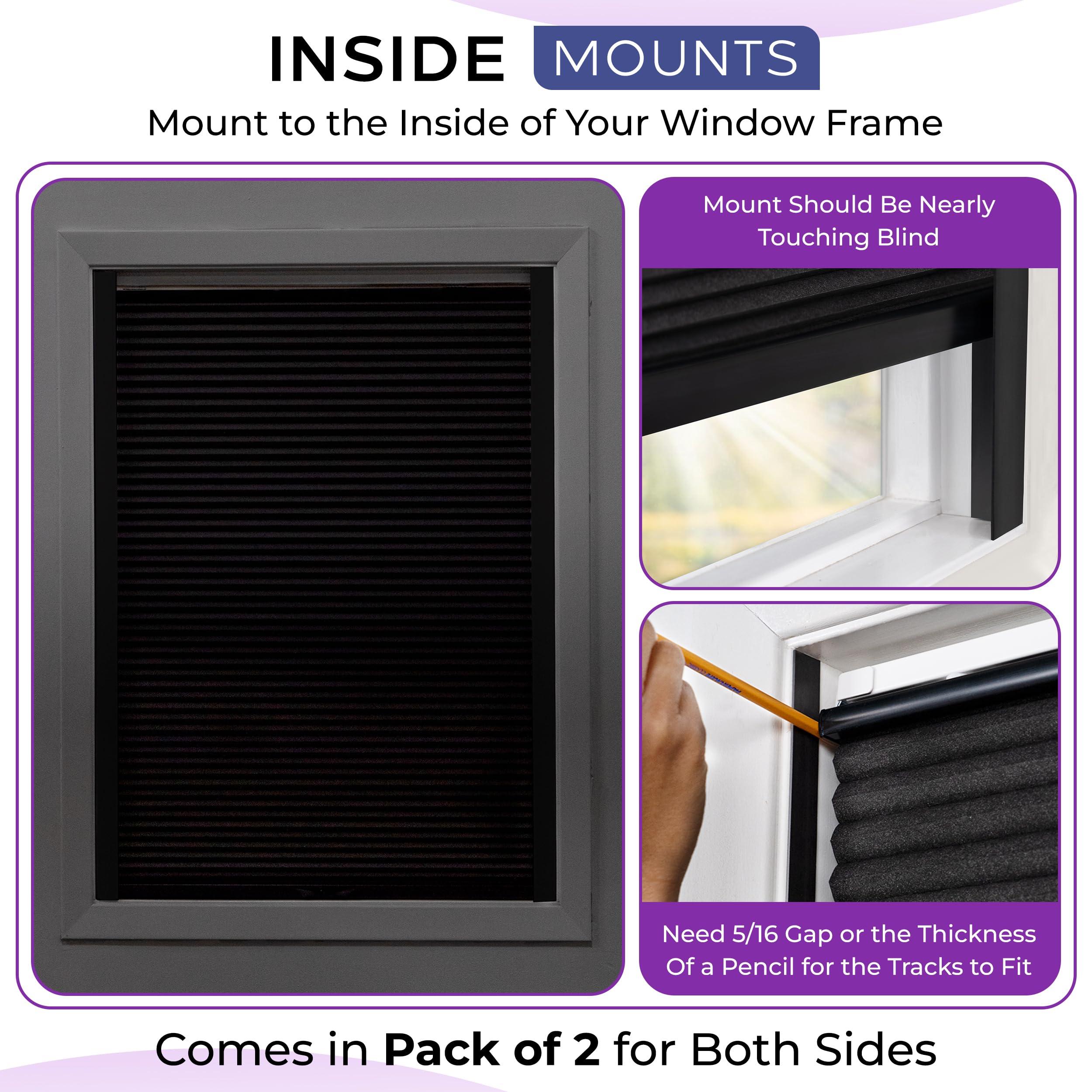 Sleepy Time Tracks Sleepy Time Tracks- Light Gap Blocker for Cellular and Window Shades. Effective at Light Blocking Along The Edges of Your Blackout Shades (72\" Black Removable)