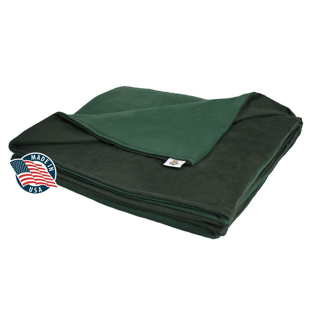 SENSORY GOODS SENSORY GOODS Adult Large Weighted Blanket MADE in AMERICA- 16lb Heavy Pressure - Forest Green - Fleece/Flannel (72\'\' x 42\'\') Our Weighted Blankets provide Comfort and Relaxation.