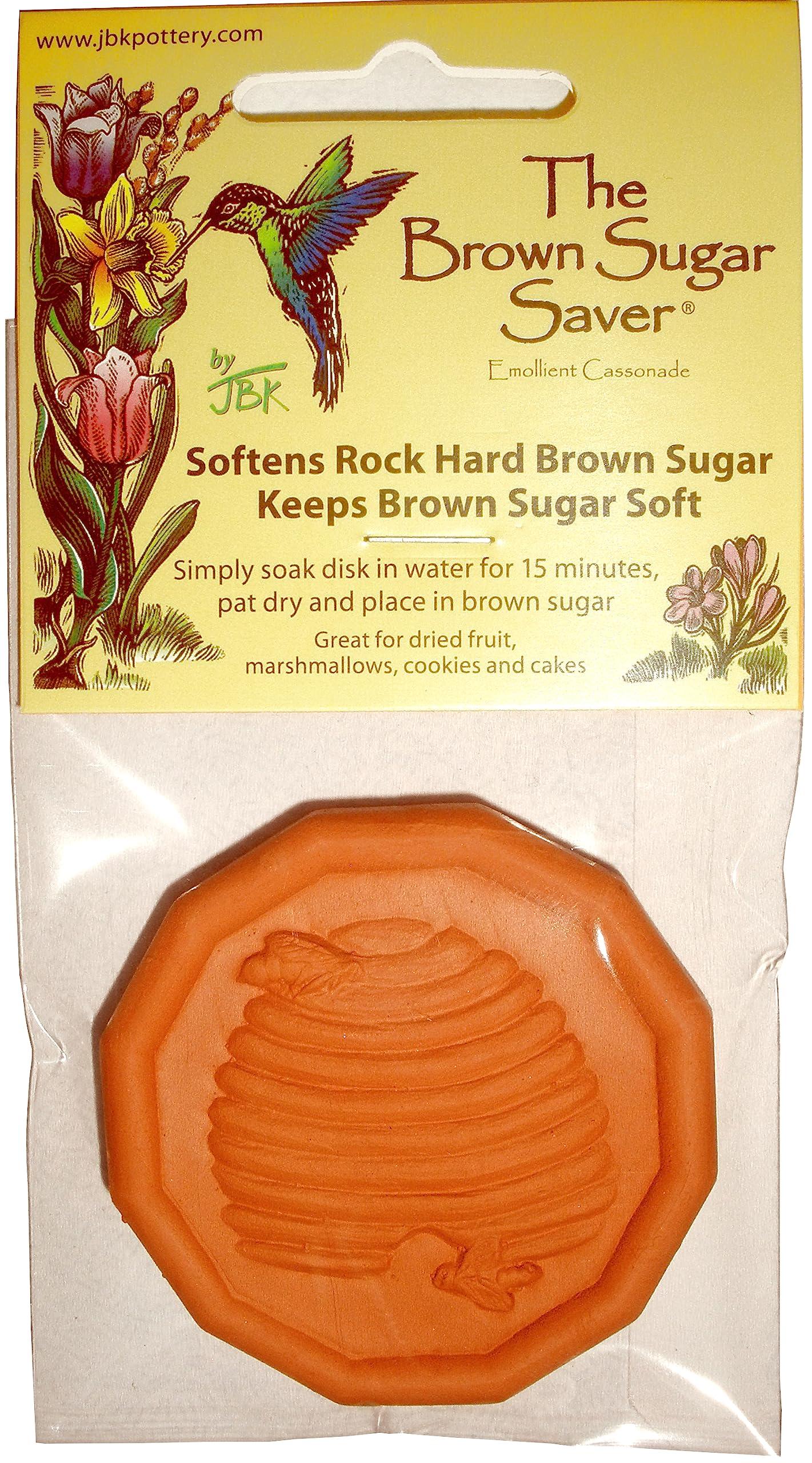 JBK Pottery JBK Pottery Brown Sugar Saver - Terra Cotta Humidifying Stone Softens Brown Sugar - Natural Clay Moisture Absorber for Foods and Spices - Honey Beehive