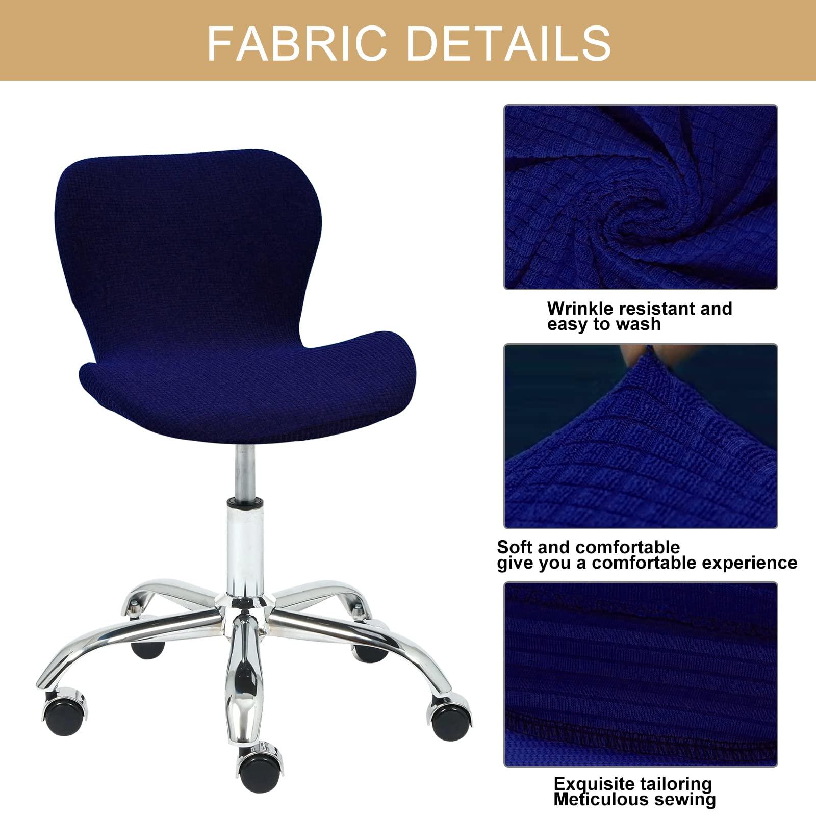 LOVEHOUGE Curved Stretch Bar Stool Covers, Kitchen Swivel Stools Slipcovers with Backrest Stretch Modern High Bar/Counter Chair Cover, for Short Dining Chair,B,6pack