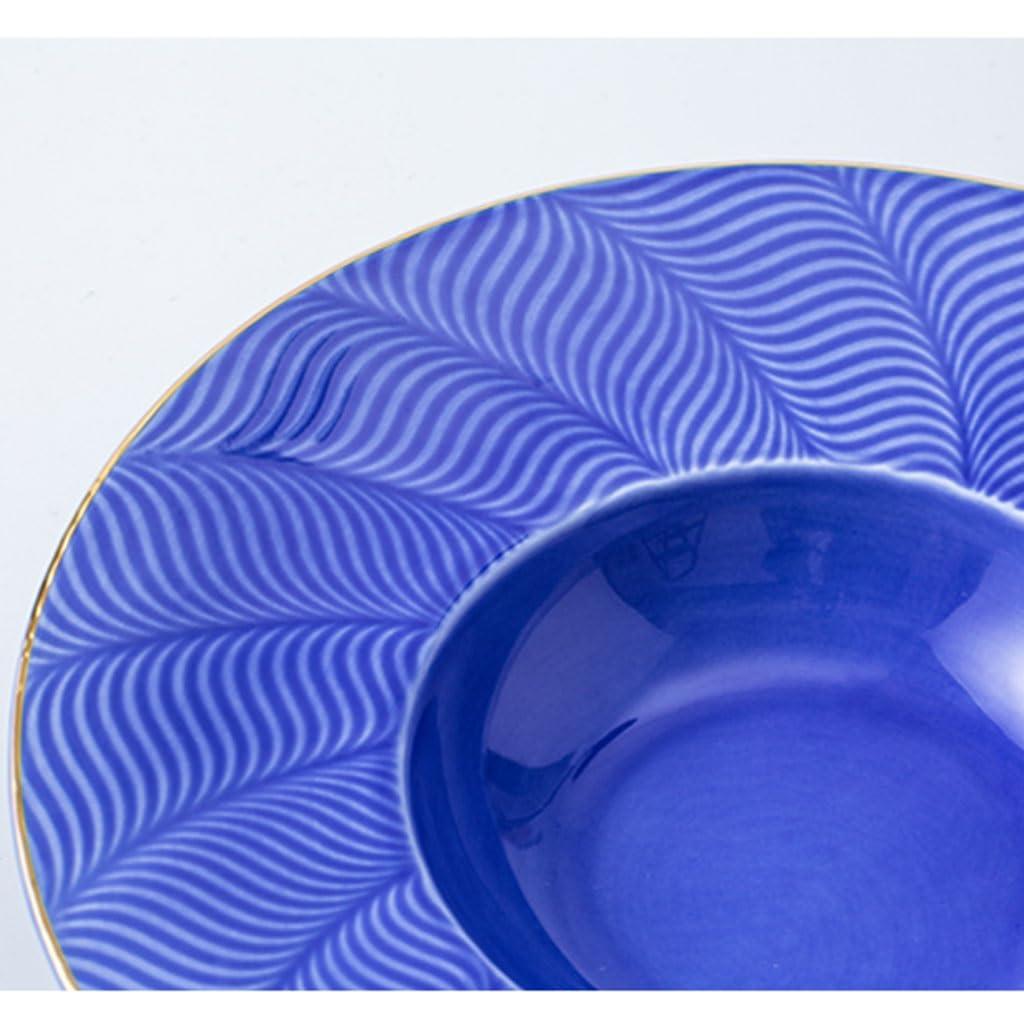 SOPAMI SOPAMI Plates Plate Household Large Deep Plate French Soup Plate European Tableware Western Restaurant Ceramic Dinner Plate Dinner Dinnerware(Large)