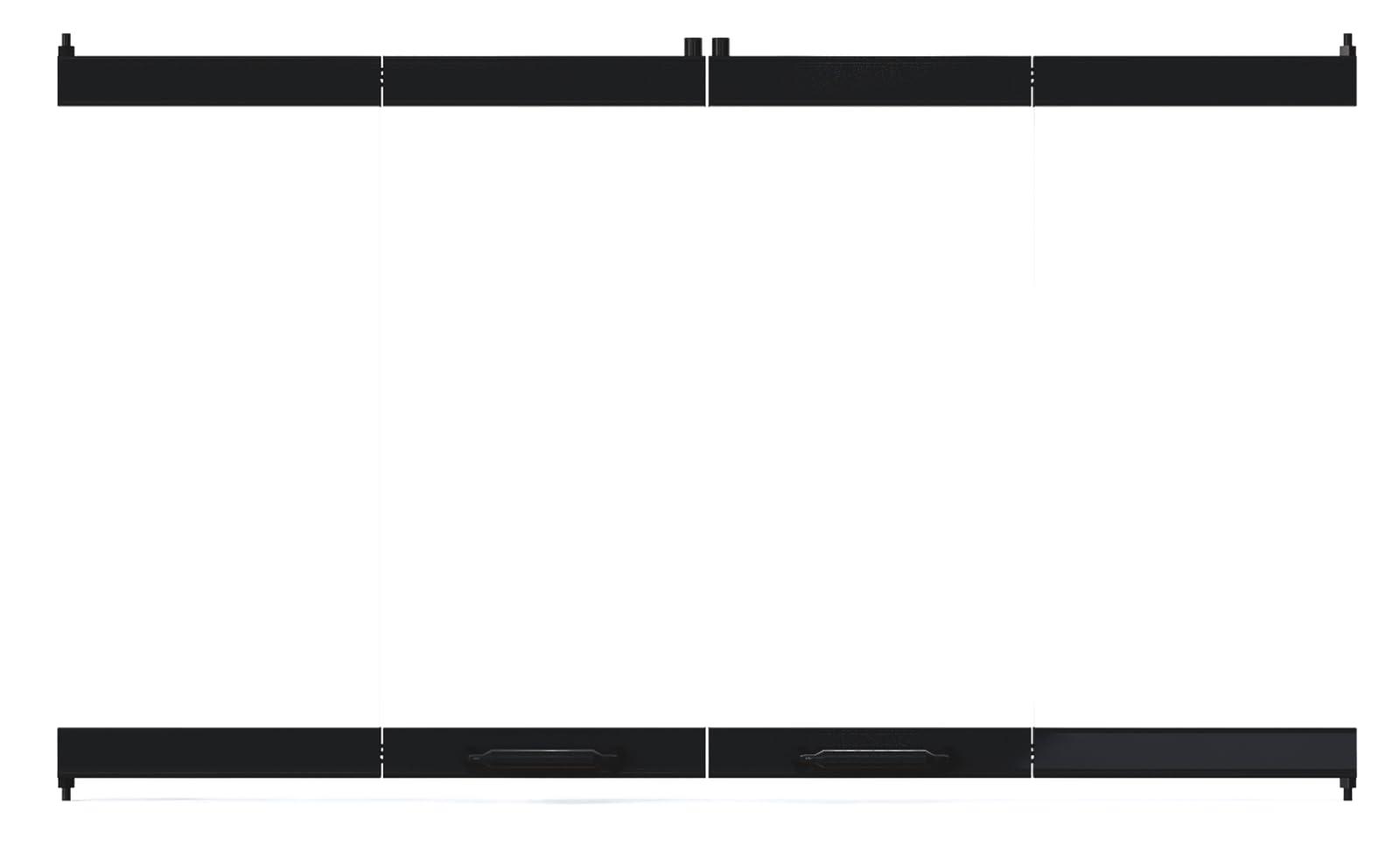 Pathline Fireplace Glass Doors for Majestic Fireplace Model BE42 (Black Finish)