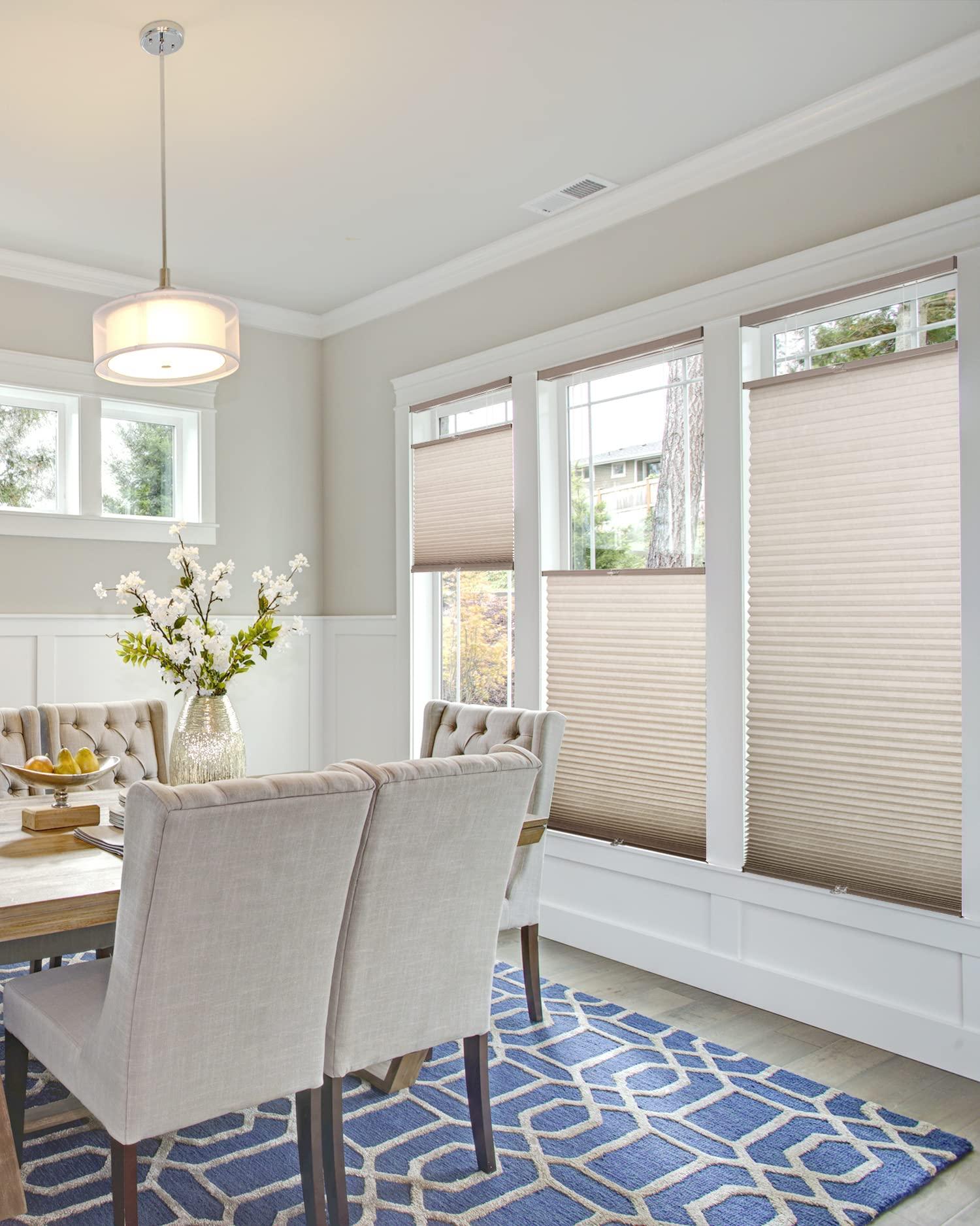 CHICOLOGY CHICOLOGY Cellular Shades, Top Down Bottom Up Shades, Blinds for Windows, Window Shades for Home, Door Blinds, Window Coverings, Cellular Blinds,Barnwood - Light Filtering, 26" W x 72" H
