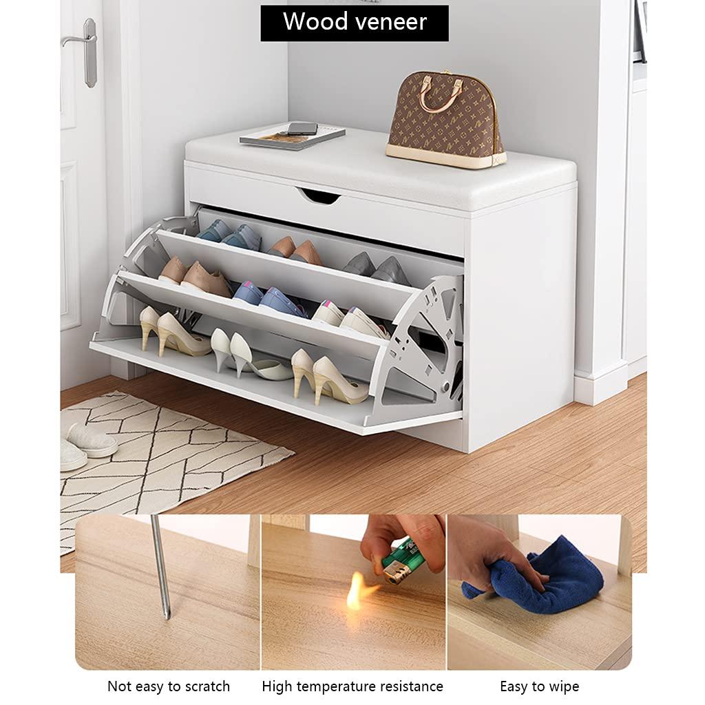 ZAIHW ZAIHW Shoe Cabinet Simple Modern Shoe Rack Tipping Shoe Cabinet Large-Capacity Multi-Function Locker,Well-Designed Shoe Organizer Shoe Seat Stool for Home,Size: 603450cm